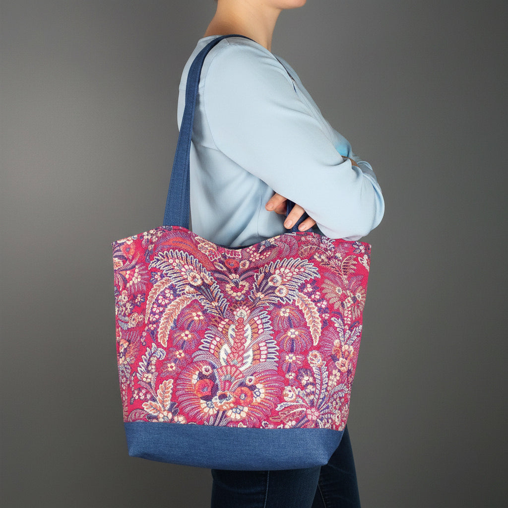 Large tote bag carried over the shoulder
