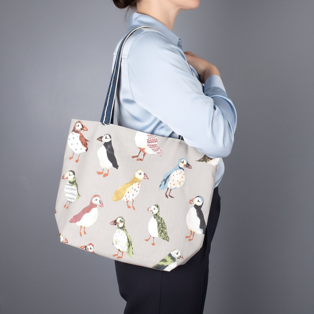 Large tote bag carried over the shoulder