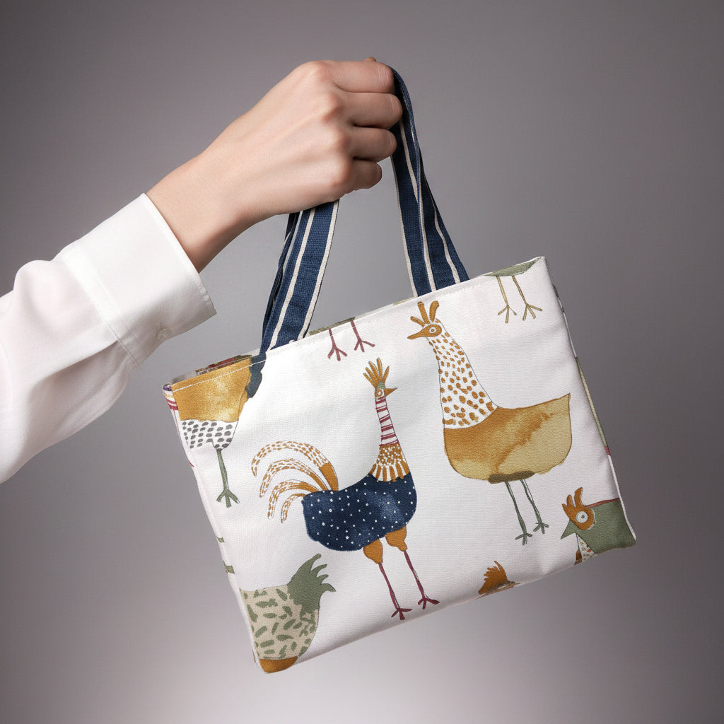 Hand held mini tote bag