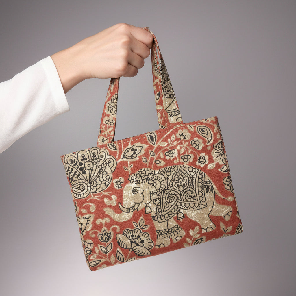 Hand held mini tote bag