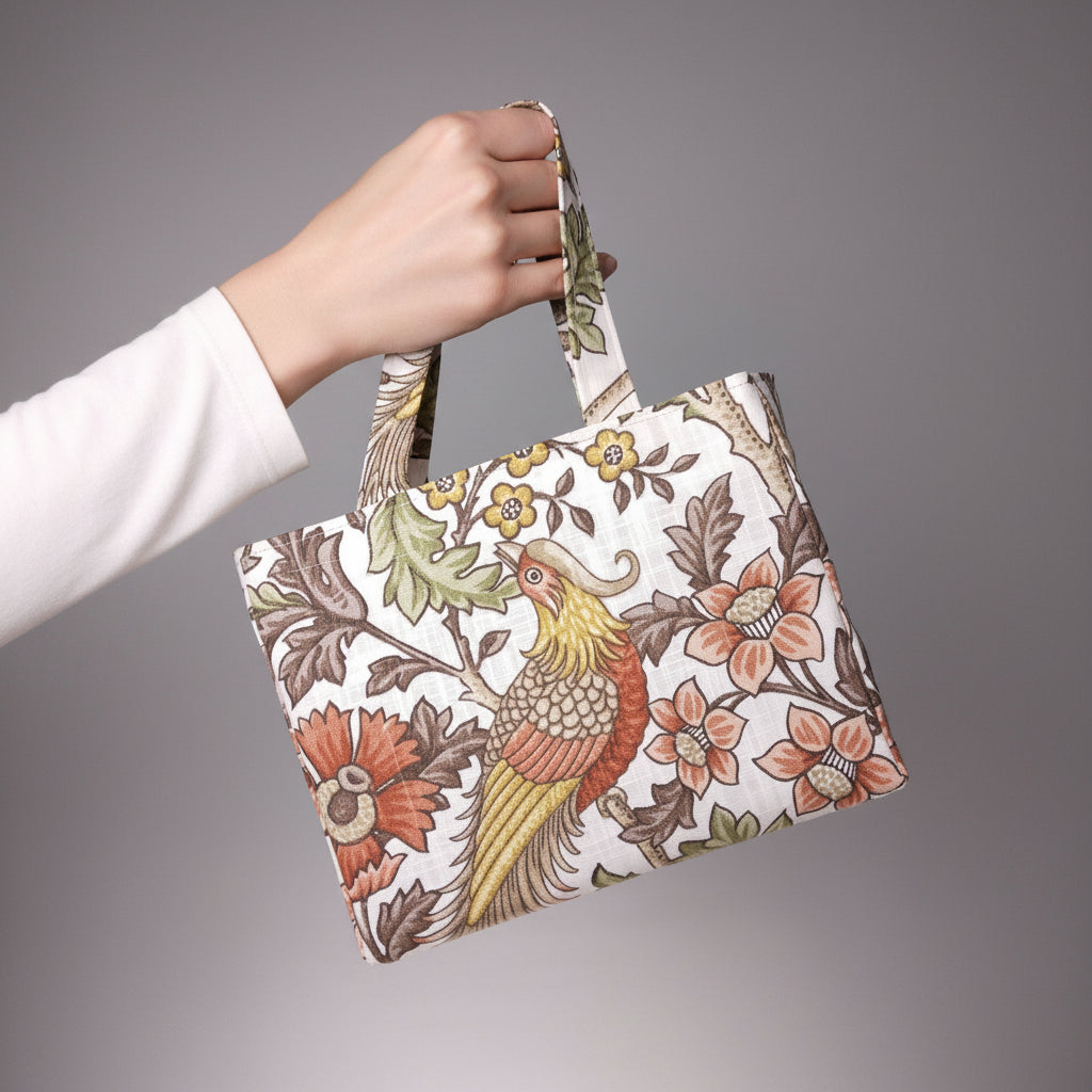 Hand held mini tote bag