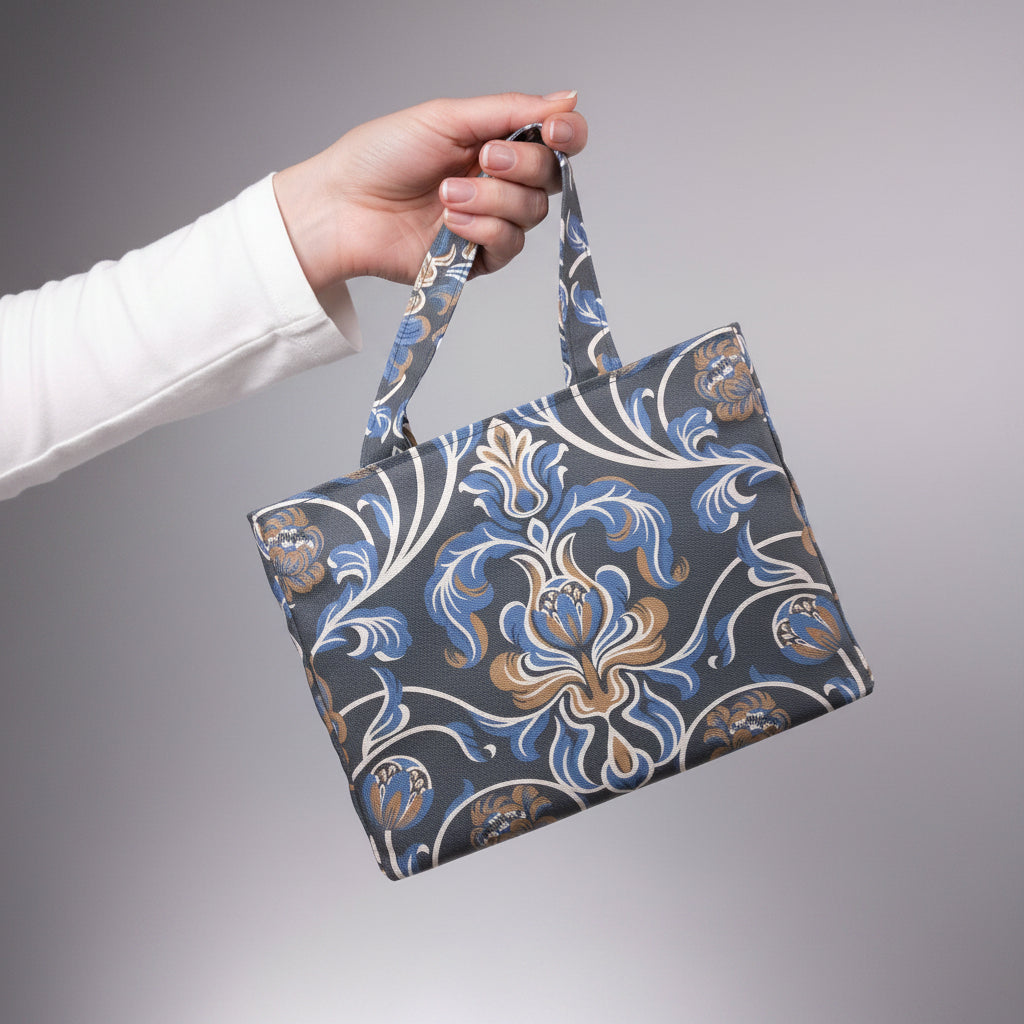 Hand held mini tote bag