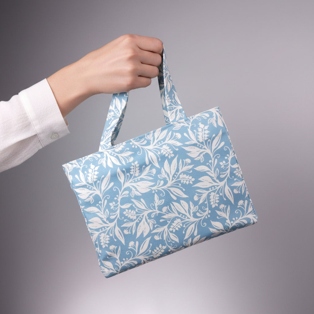 Hand held mini tote bag