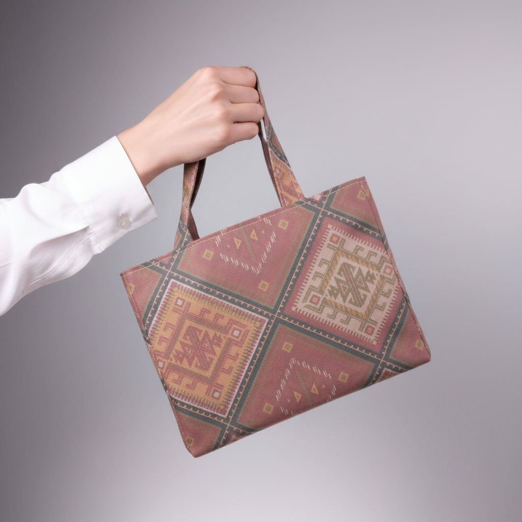 Hand held mini tote bag