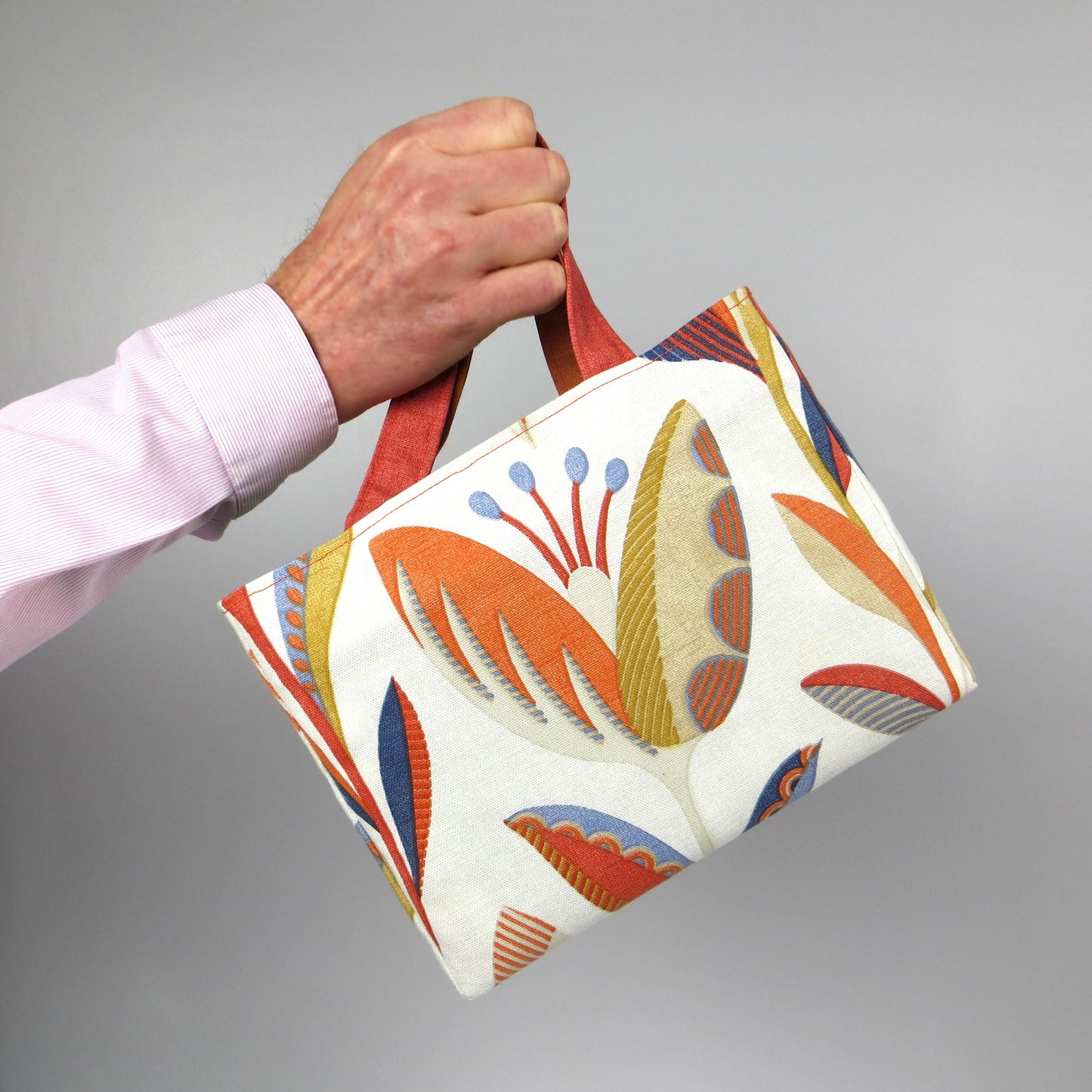 Hand held mini tote bag