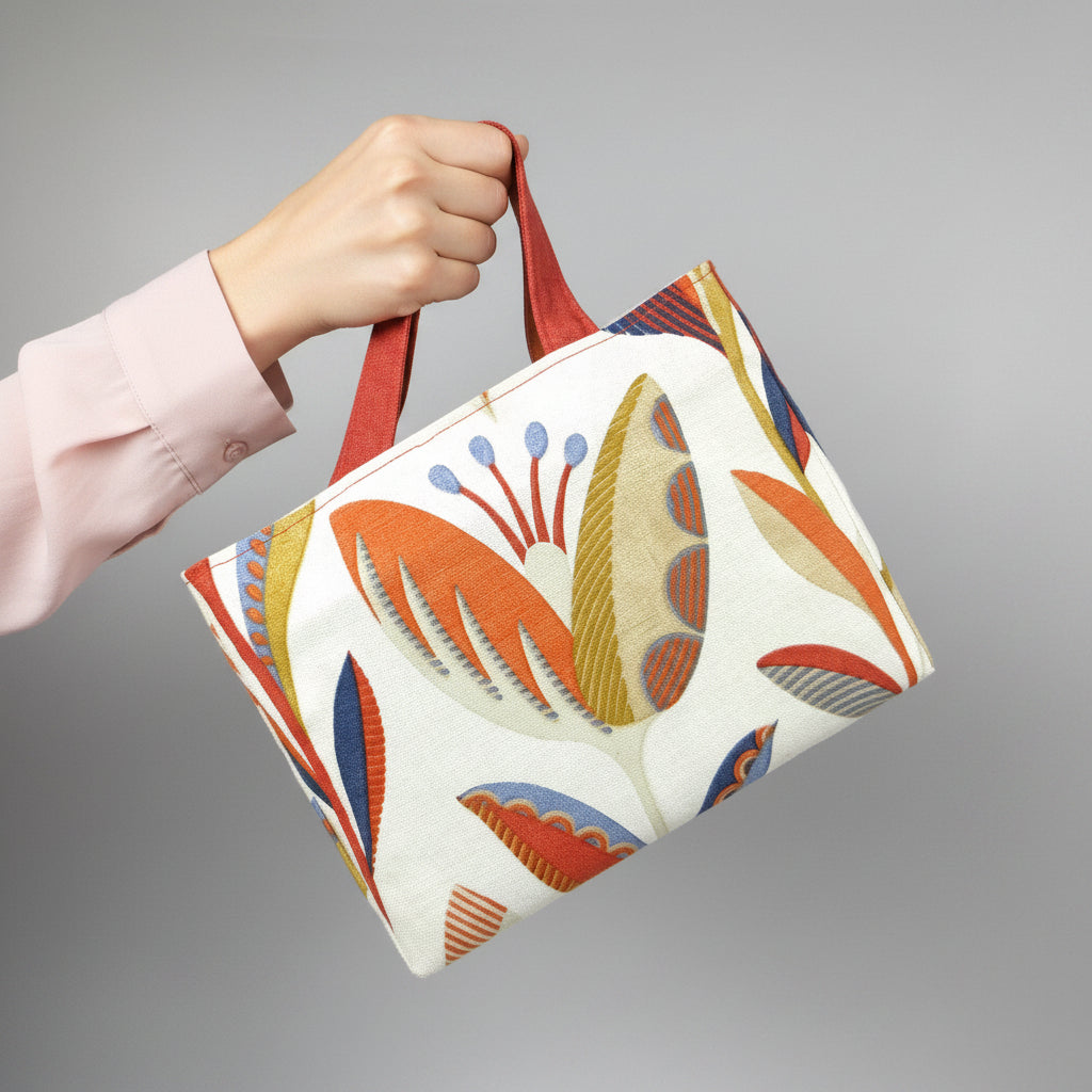 Hand held mini tote bag