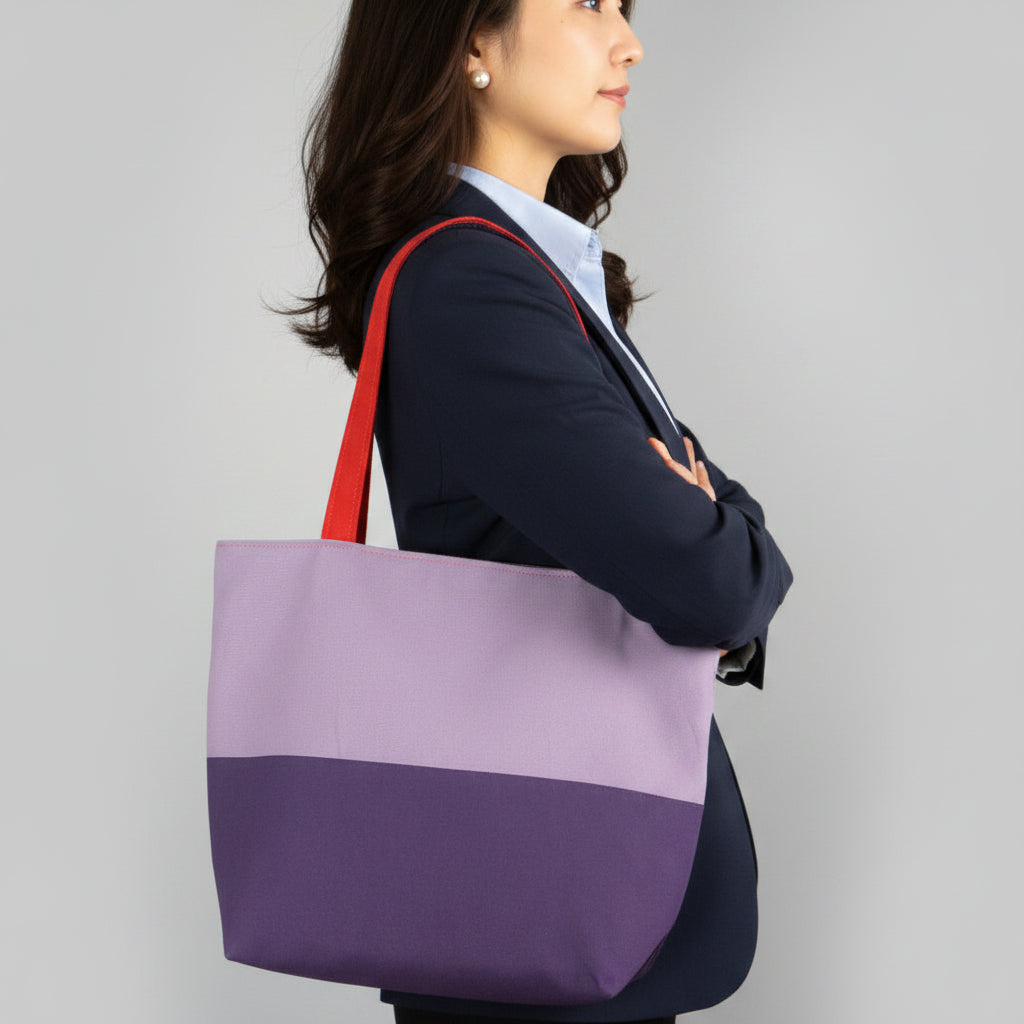 Large tote bag carried over the shoulder