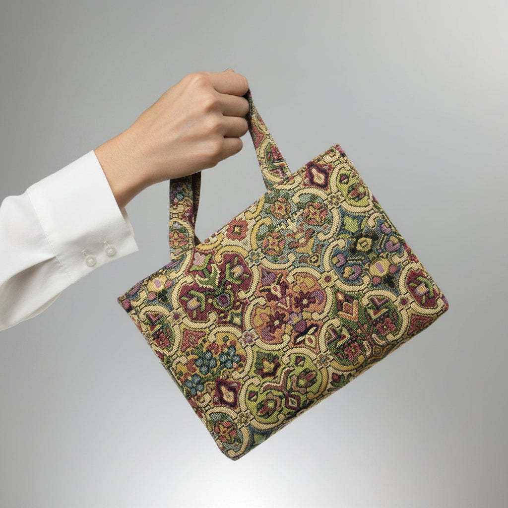 Hand held mini tote bag