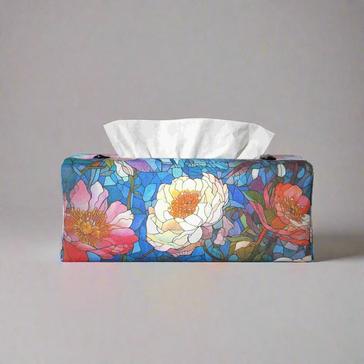 Fabric rectangle tissue box cover