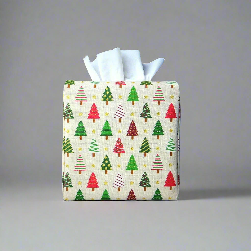 Holiday Cube Tissue Box Covers