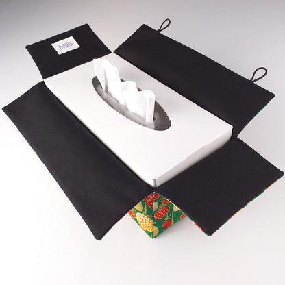 Rectangular Fabric Tissue Box Cover - Christmas Baubles Design