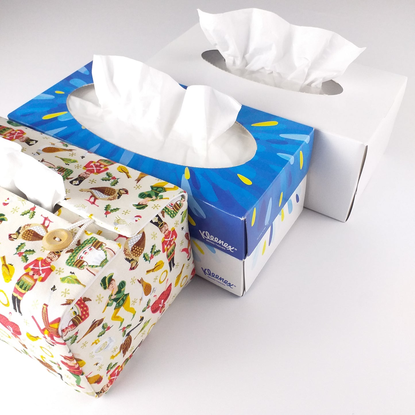 Rectangular tissue box cover with sample rectangular tissue boxes that fit the cover