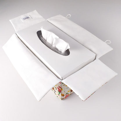 Interior view of rectangular tissue box cover