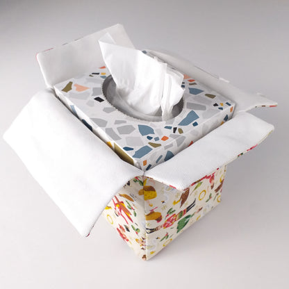 Interior view of square tissue box cover