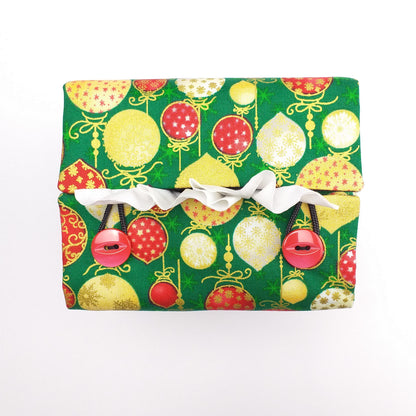 Top view of square tissue box cover with buttons