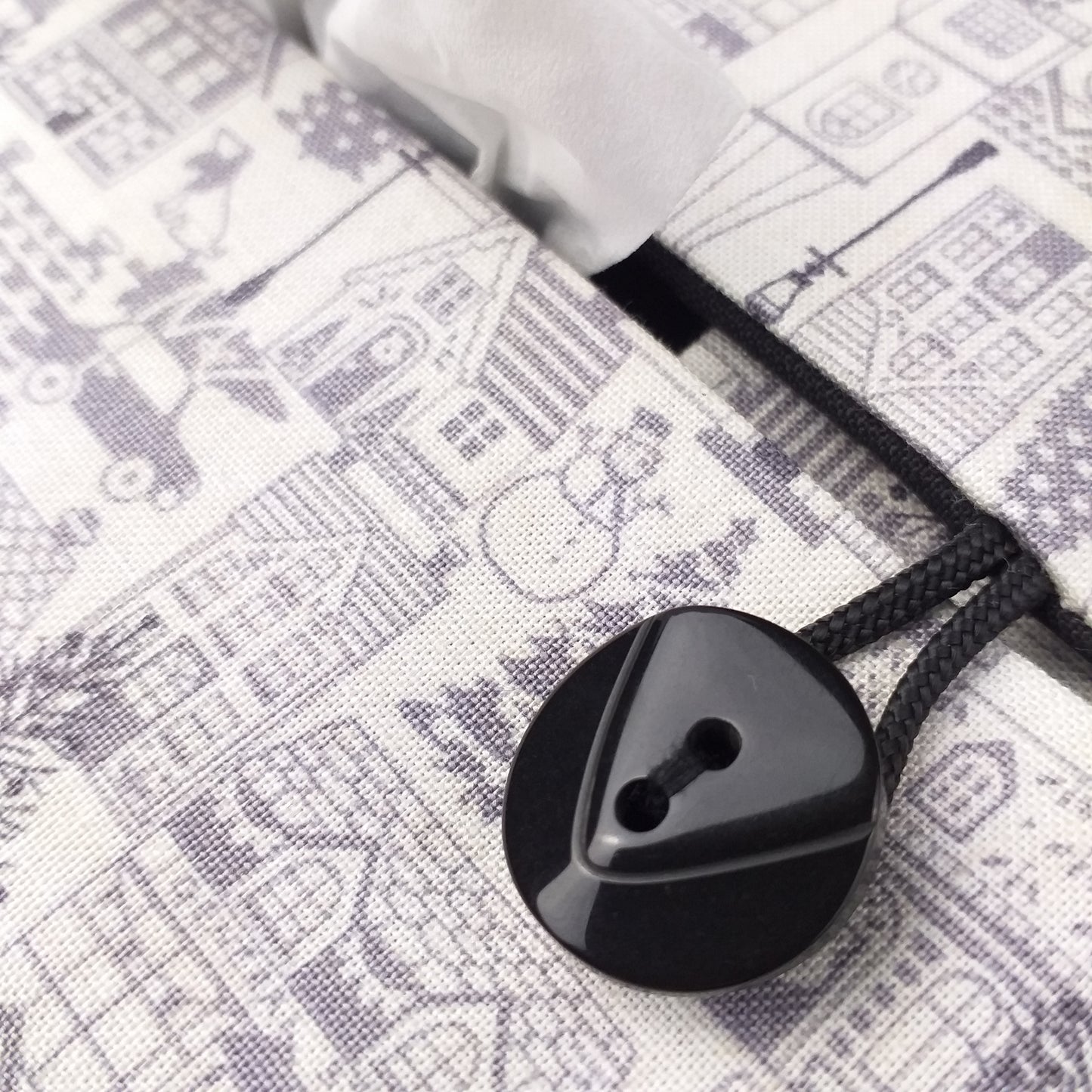 Rectangular Fabric Tissue Box Cover - Winter Village Christmas Design