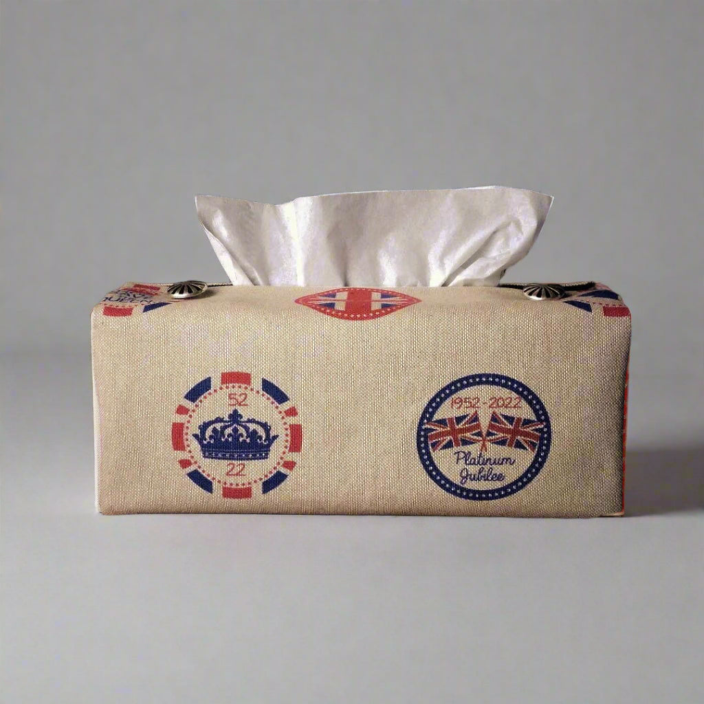 Rectangular tissue box cover