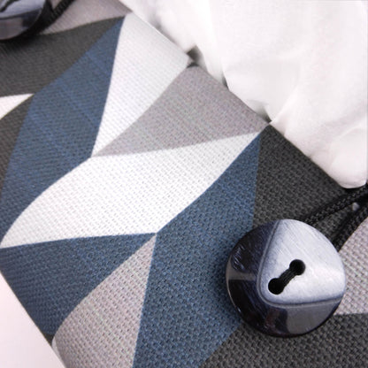 Cube Fabric Tissue Box Cover - Blue Herringbone