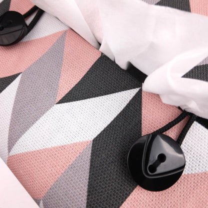 Cube Fabric Tissue Box Cover - Pink Herringbone