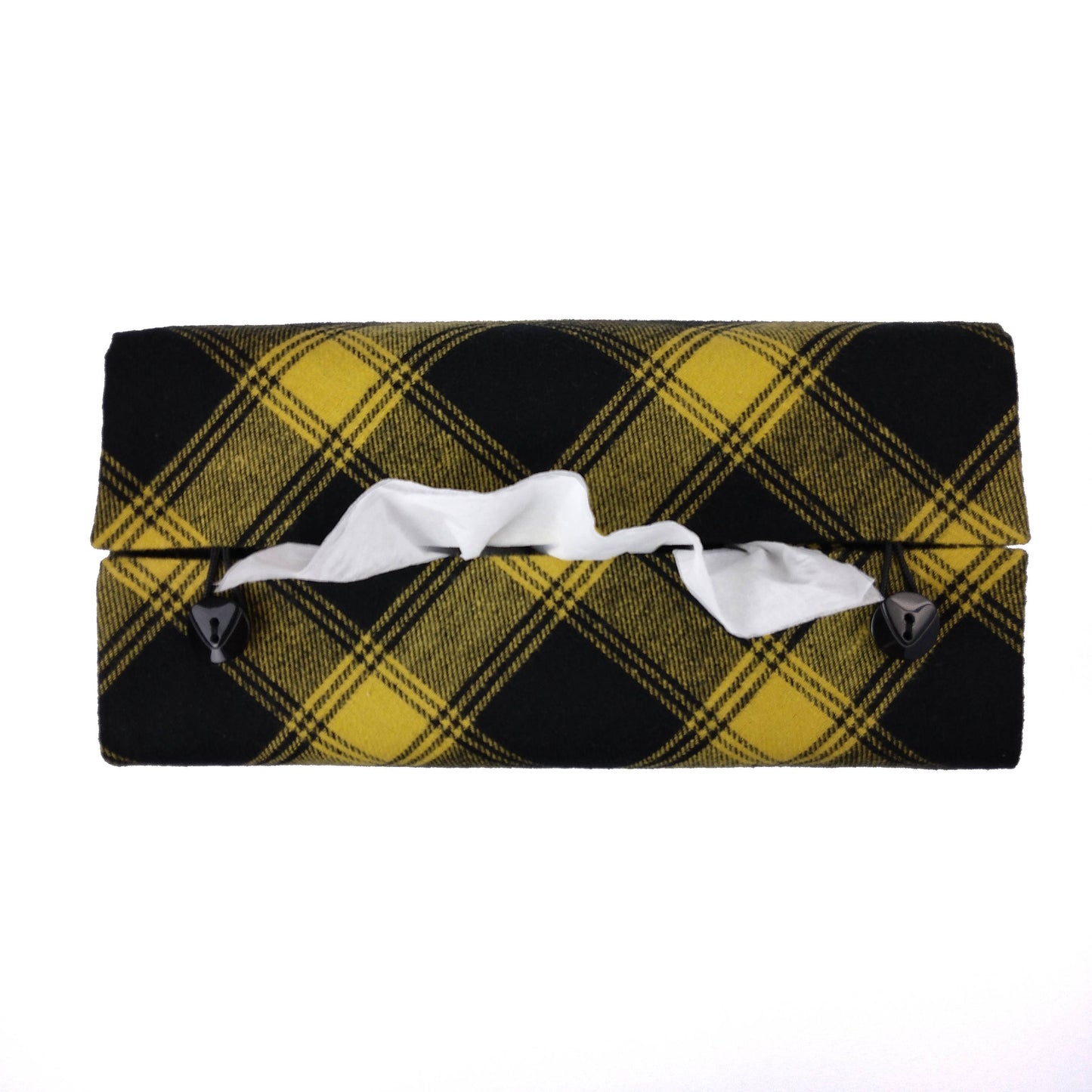 Rectangular Fabric Tissue Box Cover - Yellow Plaid