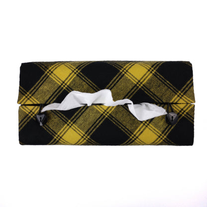 Rectangular Fabric Tissue Box Cover - Yellow Plaid