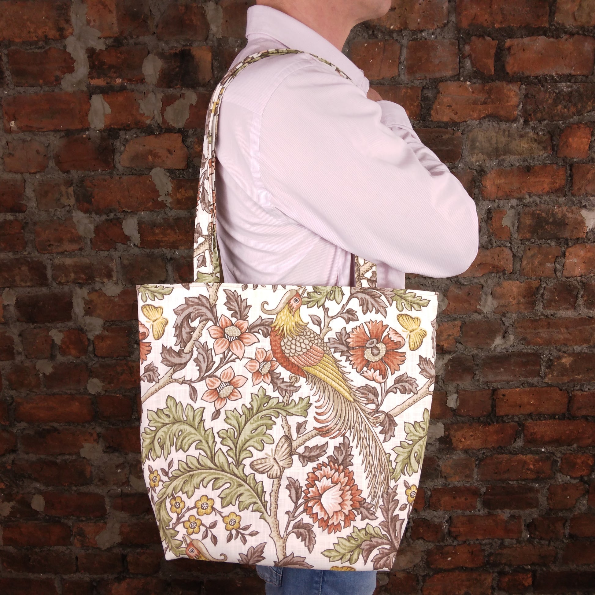 Large tote bag carried over the shoulder