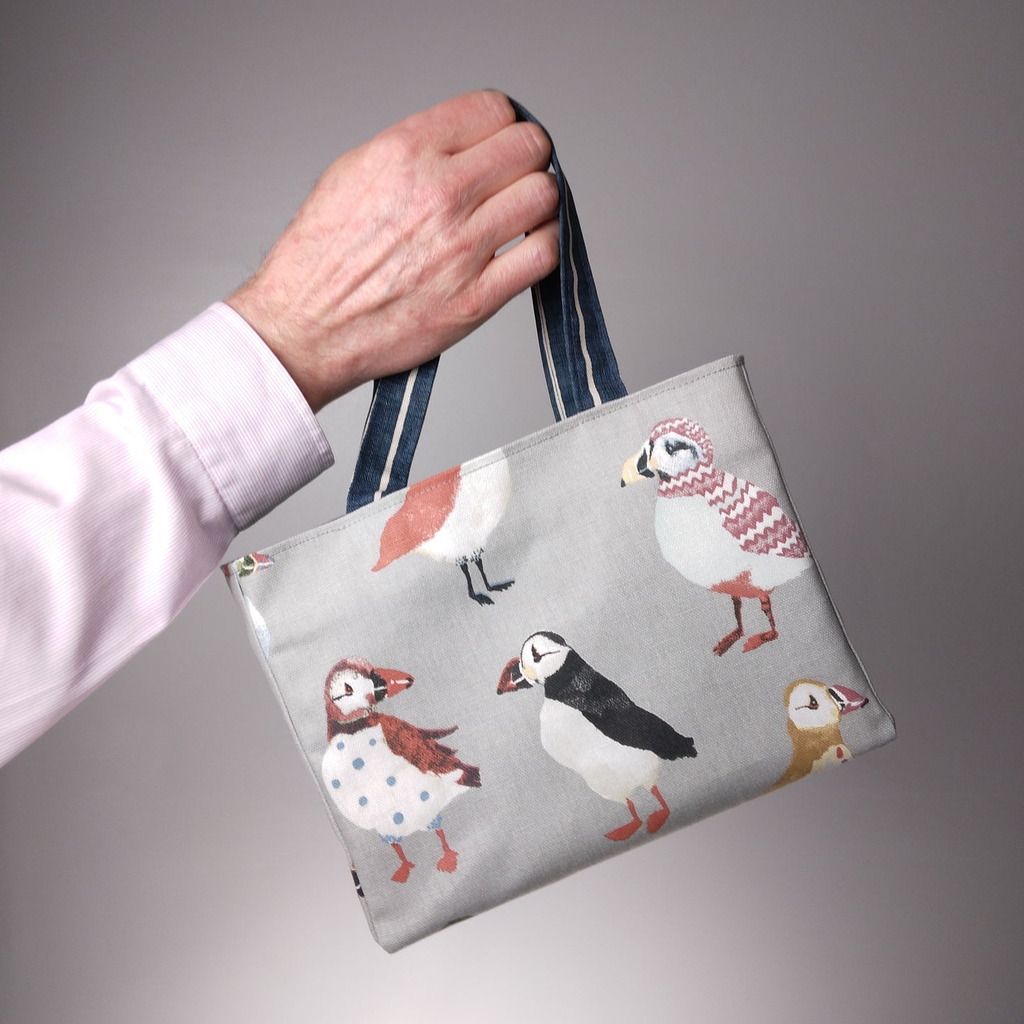 Hand held mini tote bag