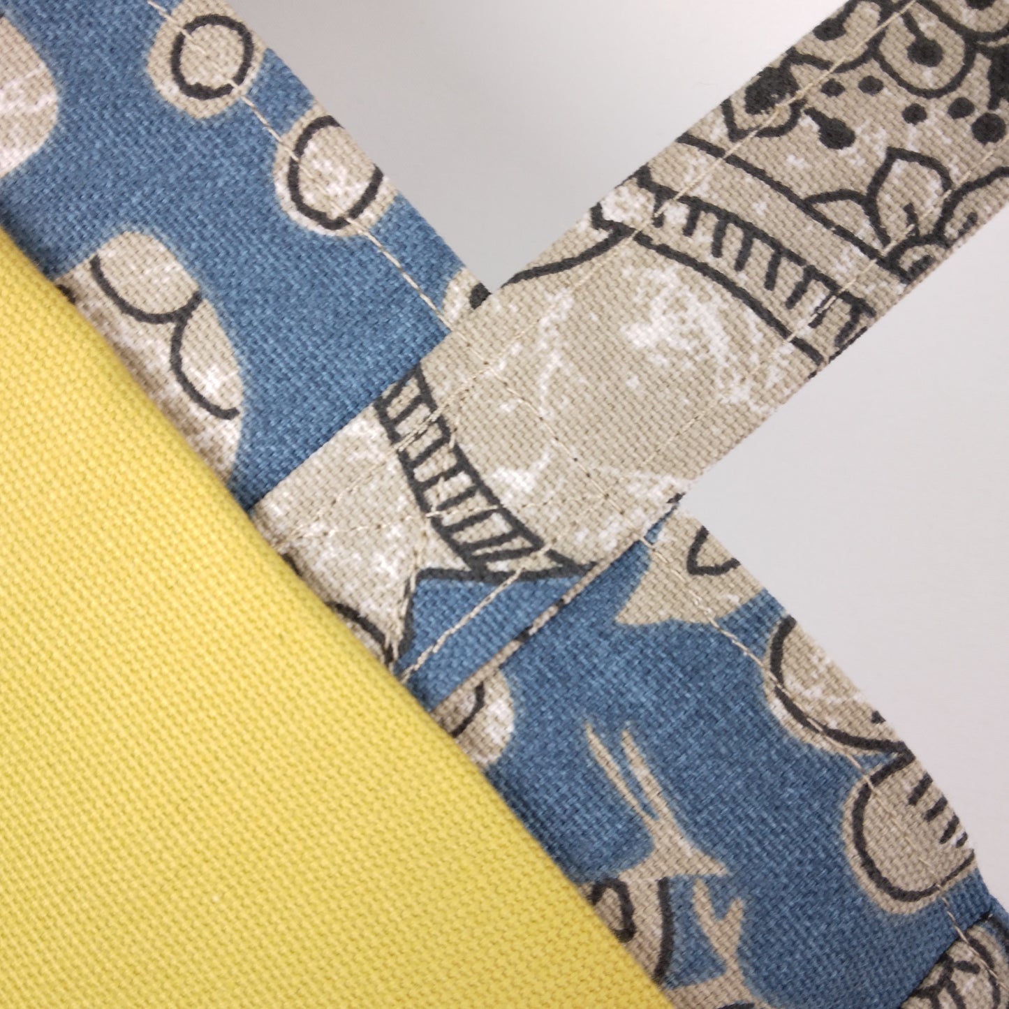 Mini Tote Bag - Elephants on Blue