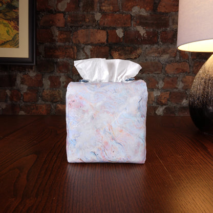 Cube Fabric Tissue Box Cover - Pastel Nebula Print