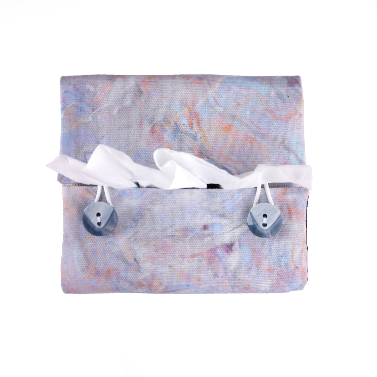 Cube Fabric Tissue Box Cover - Pastel Nebula Print