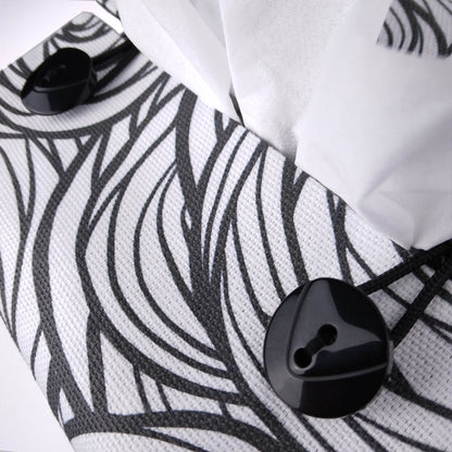 Cube Fabric Tissue Box Cover - Black & White Roses