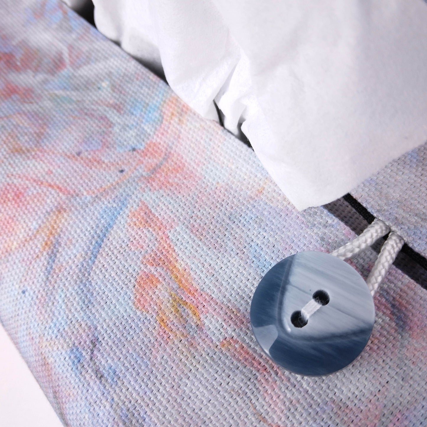 Rectangular Fabric Tissue Box Cover - Pastel Nebula Print