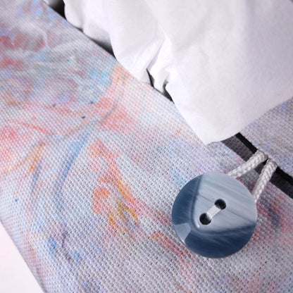 Rectangular Fabric Tissue Box Cover - Pastel Nebula Print