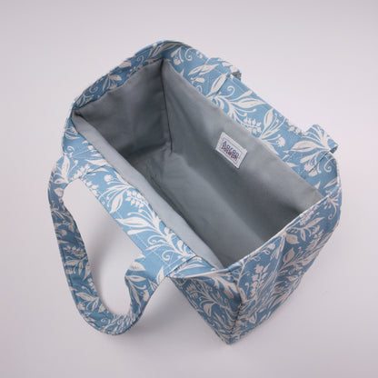 Mini Tote Bag - Wildflowers on Light Blue