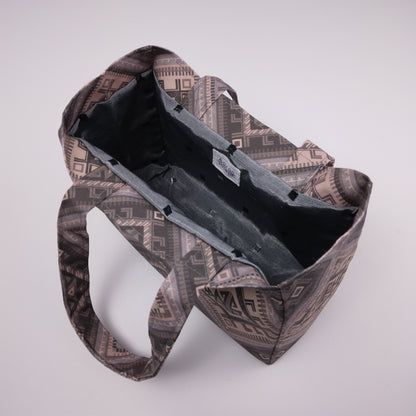 Interior view of a mini tote bag