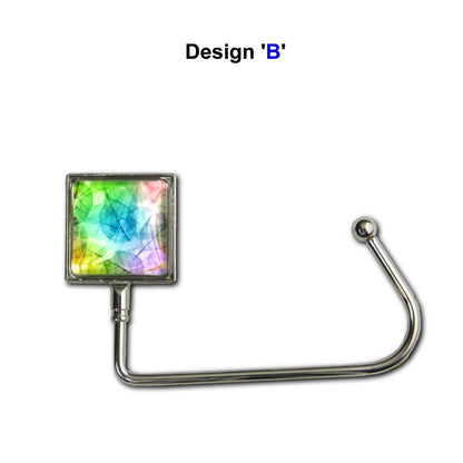 Handbag hook for hanging accessories on tables, ledges, and shelves