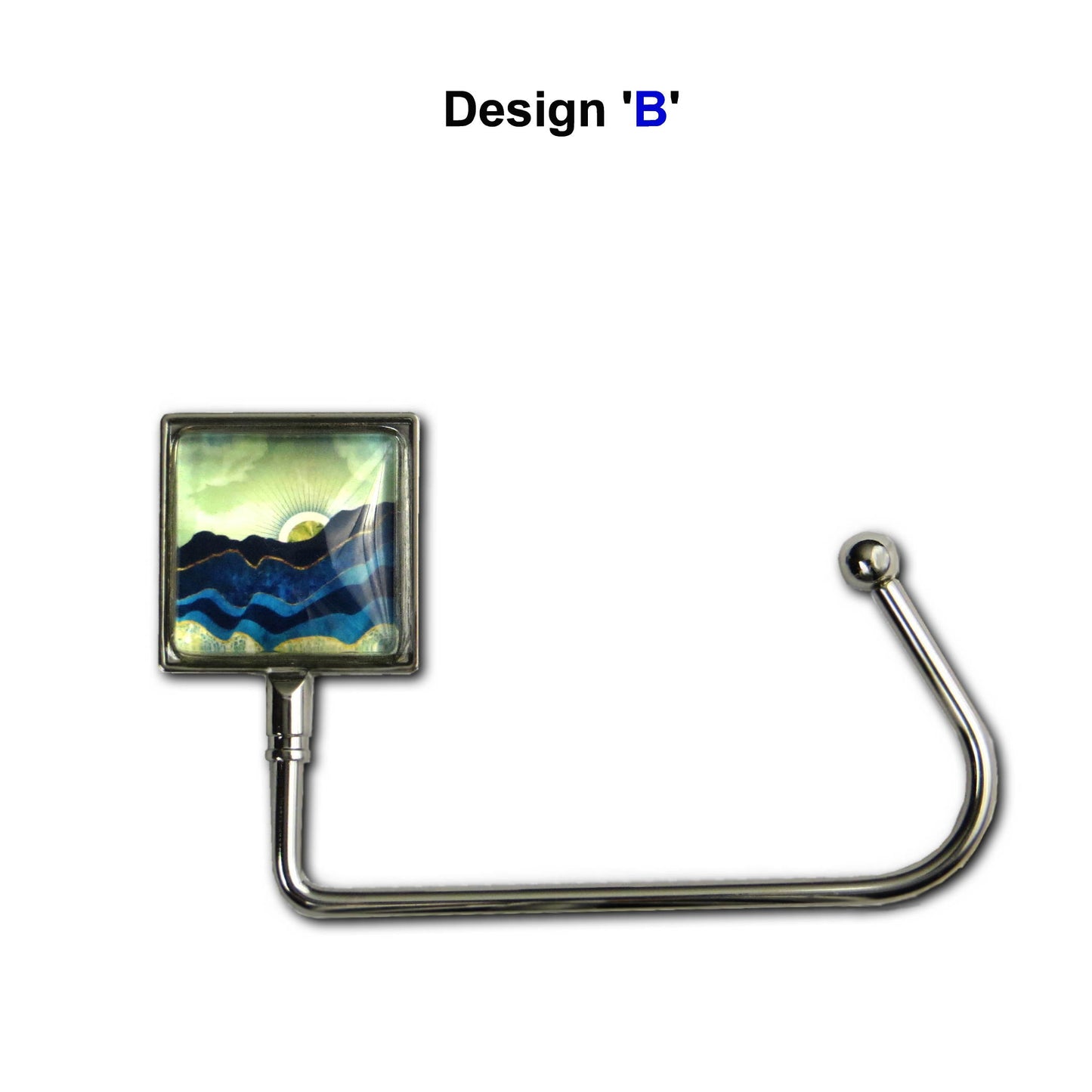 Handbag hook for hanging accessories on tables, ledges, and shelves