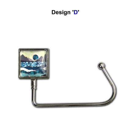 Handbag hook for hanging accessories on tables, ledges, and shelves