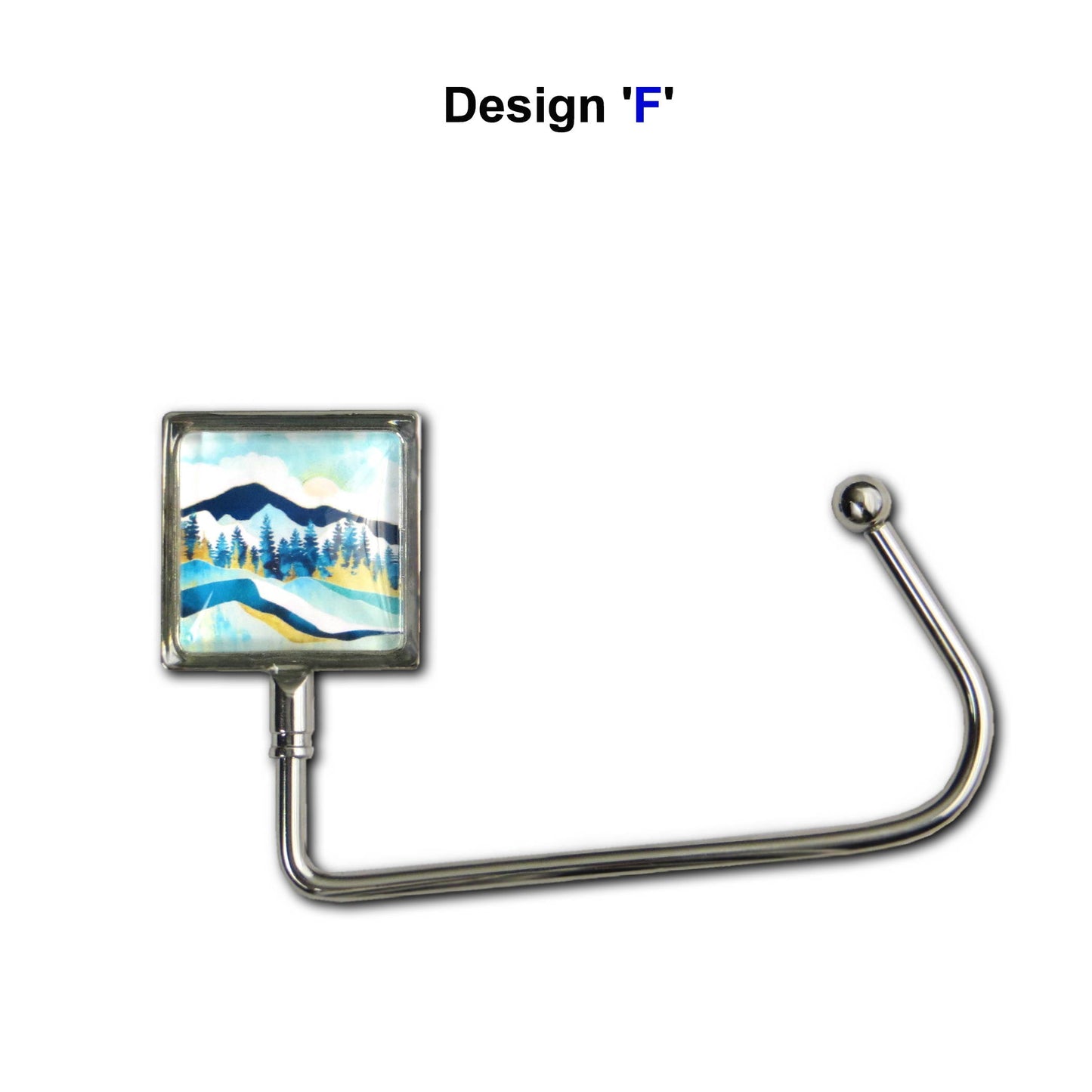 Handbag hook for hanging accessories on tables, ledges, and shelves