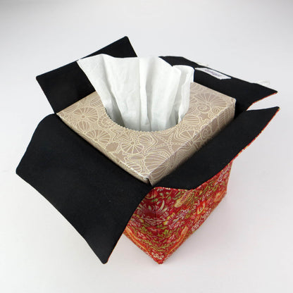 Interior view of square tissue box cover
