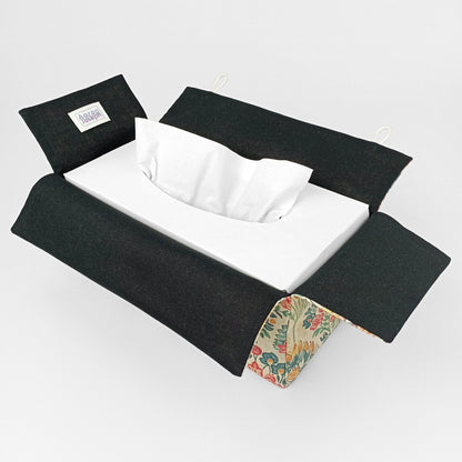 Interior view of linen tissue box cover