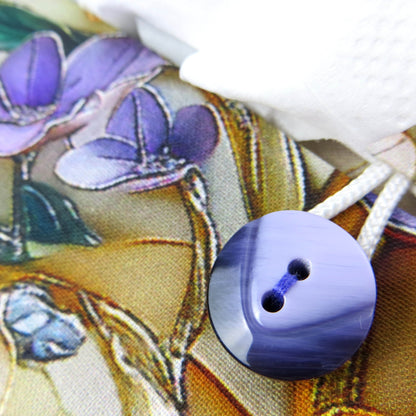 Rectangular tissue box cover with a multi-colour floral pattern