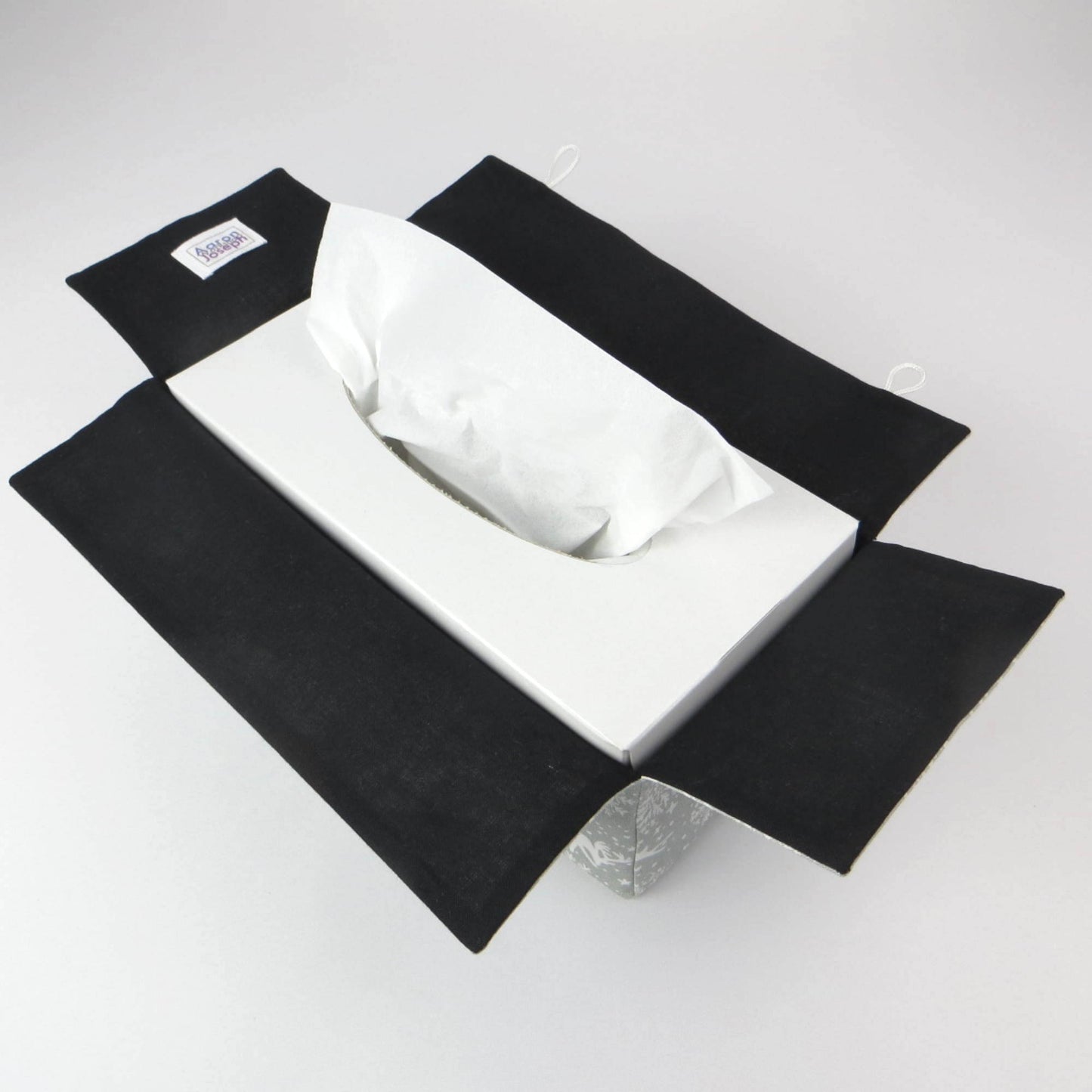 Interior view of rectangular tissue box cover