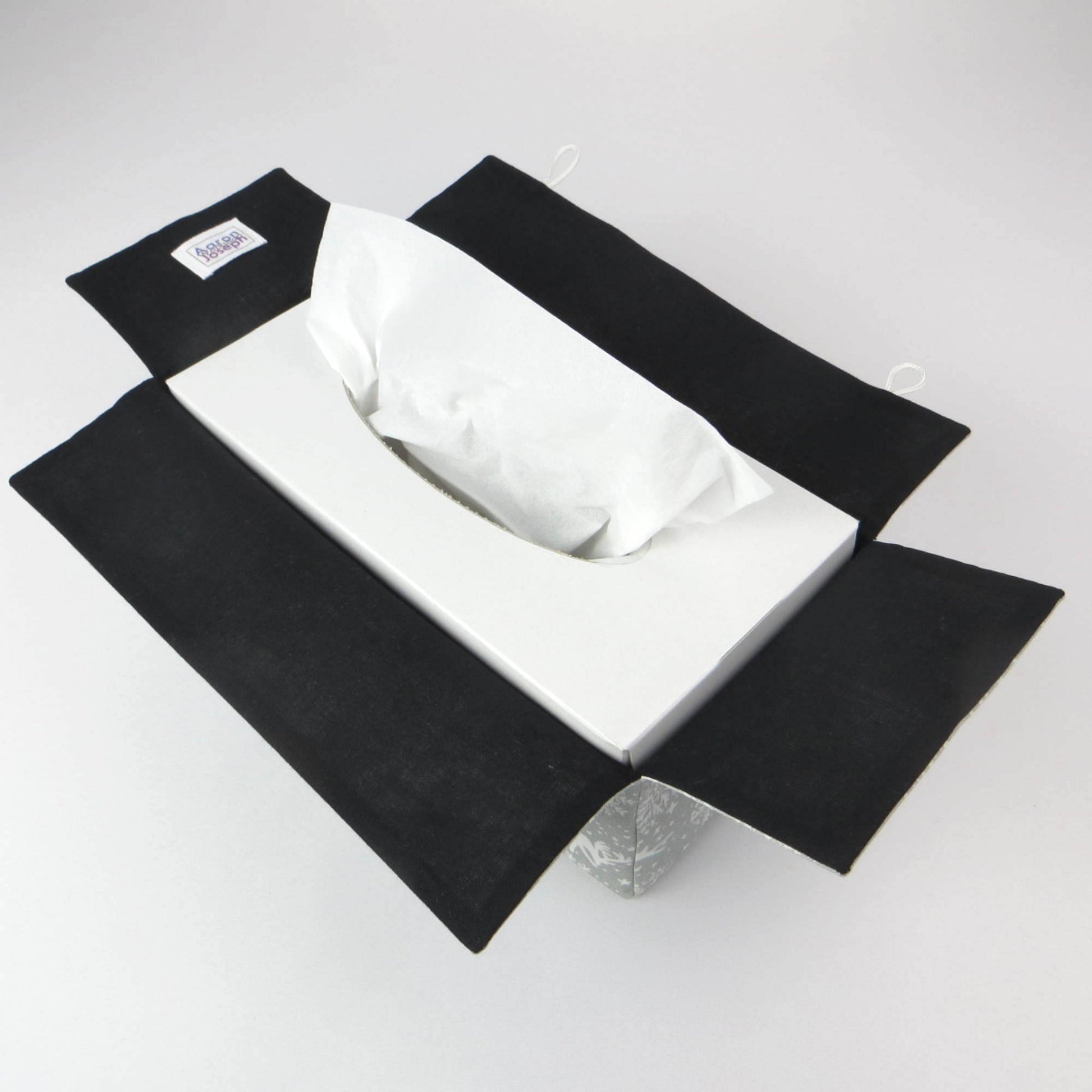 Interior view of rectangular tissue box cover