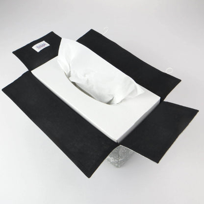 Interior view of rectangular tissue box cover
