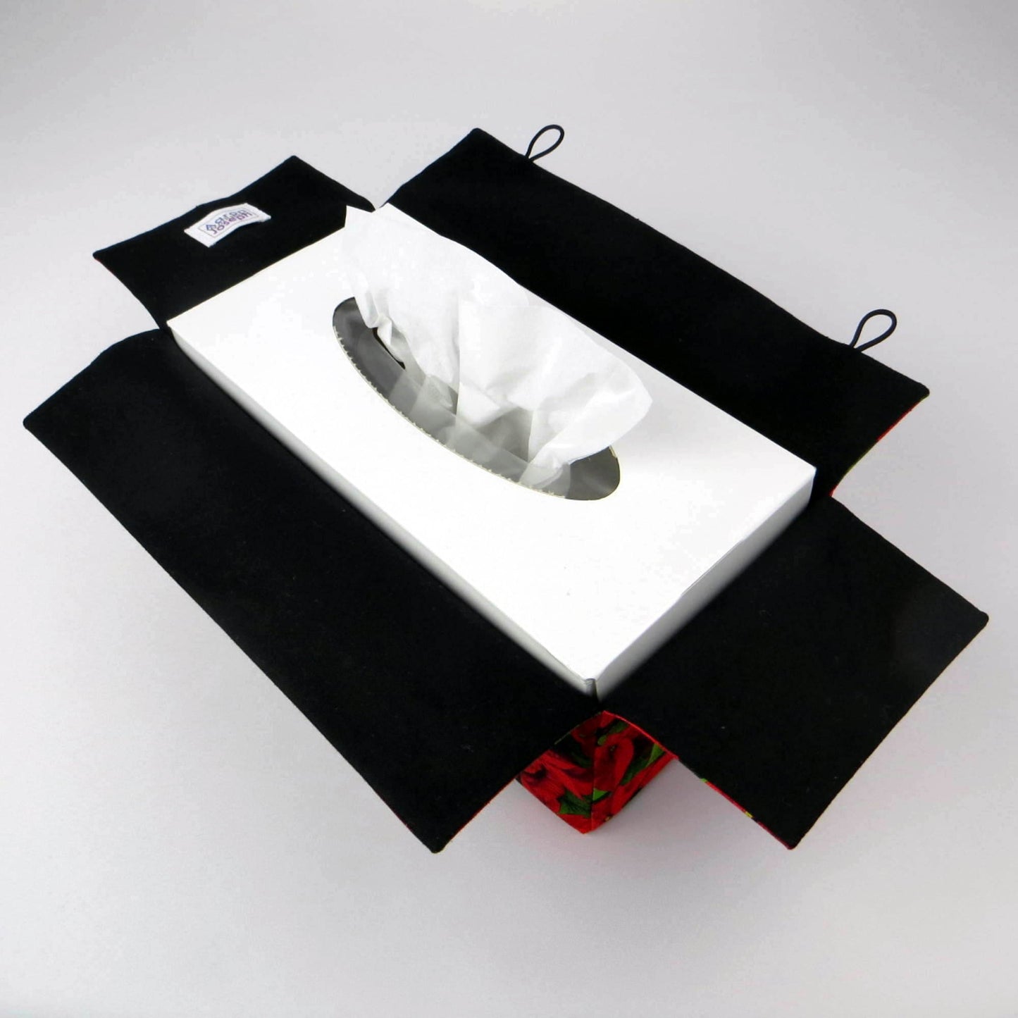 Interior view of rectangular tissue box cover