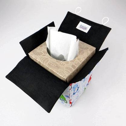 Interior view of square tissue box cover
