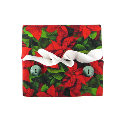 Top view of square tissue box cover with buttons