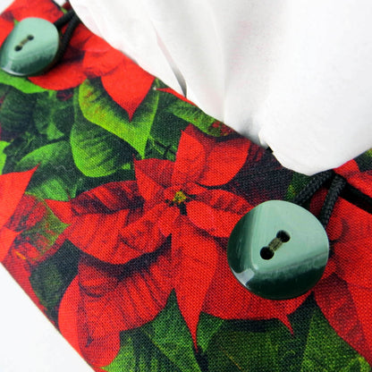 Close up of square tissue box cover with buttons