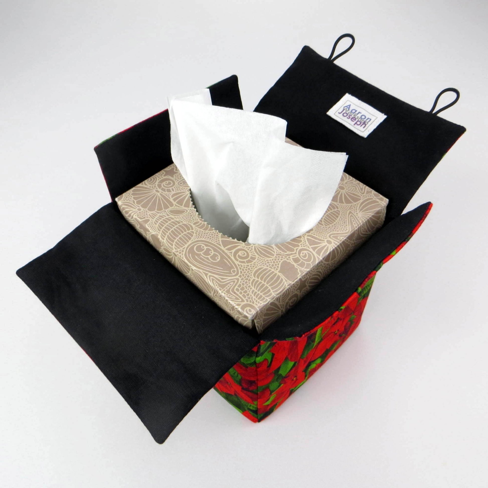 Interior view of square tissue box cover